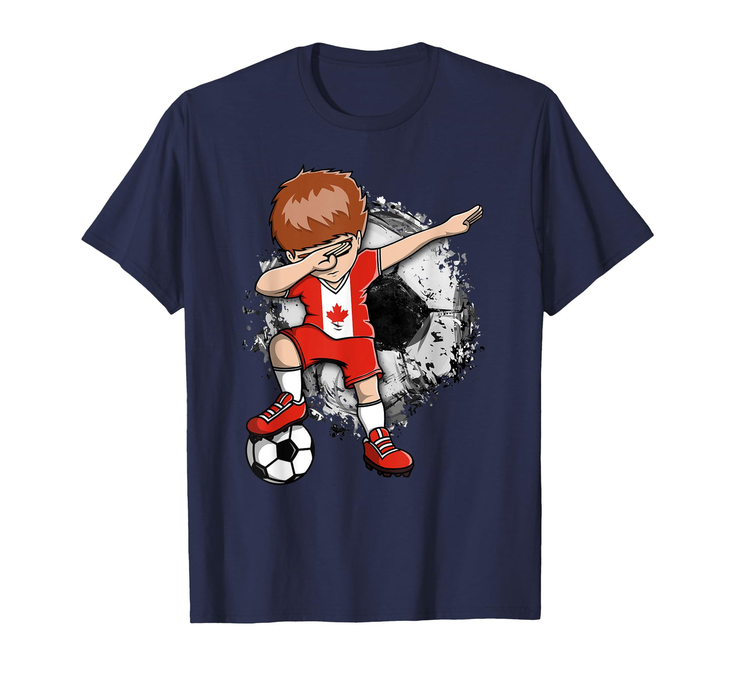 Dabbing Soccer Boy - Canada Jersey Canadian Soccer Fans T-Shirt
