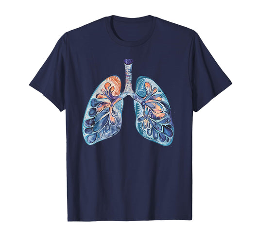 Anatomical Floral Lungs Graphic T-Shirt