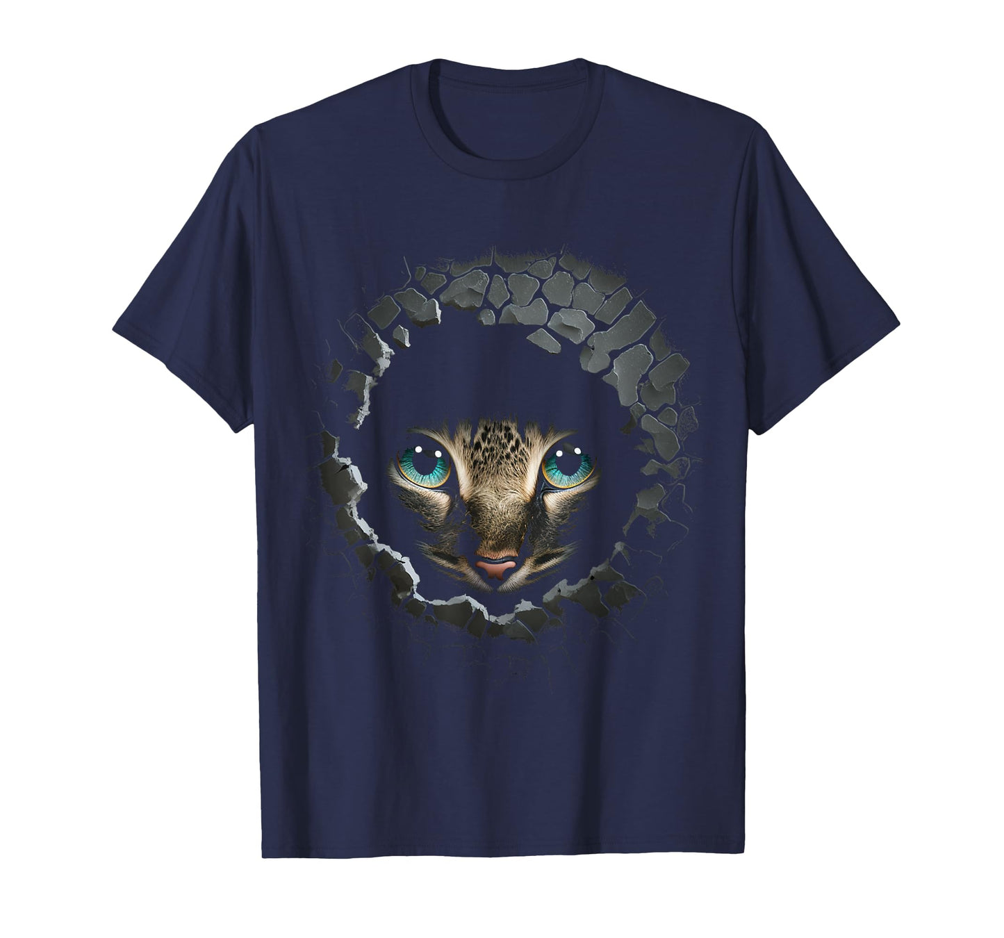 Cat Face Wall Eyes Animal Pet Cat T-Shirt