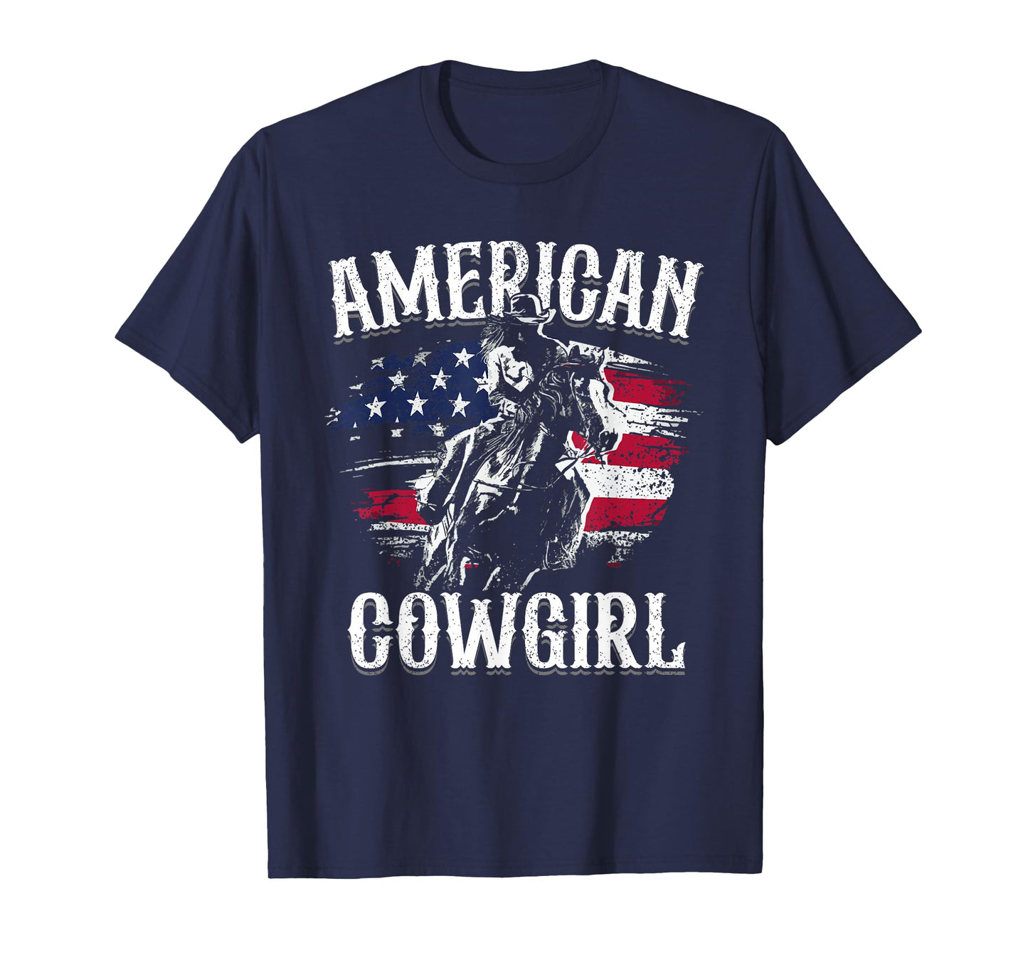 American Cowgirl Rodeo Barrel Racing Horse Riding Girl Gift T-Shirt