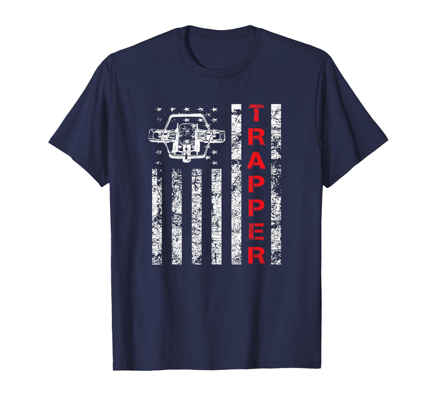 Trapping T-Shirt with an American Flag and a Coyote Trap T-Shirt