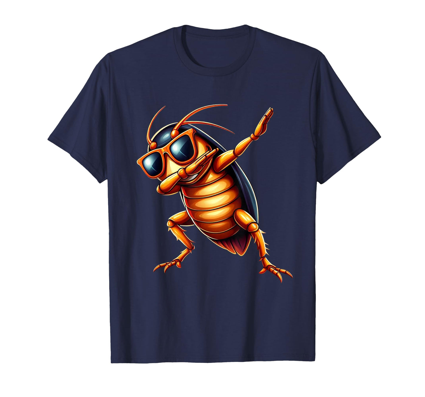 Dabbing Cockroach, Sunglasses Cockroach Animal, Fun Cartoon T-Shirt