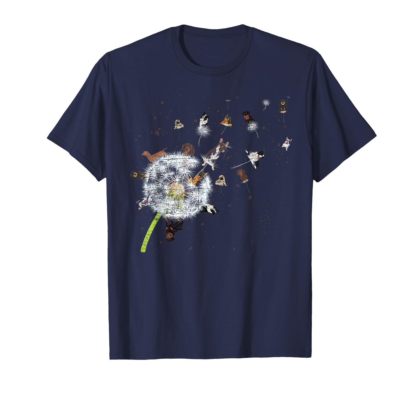 Puppy Dandelion Dog Lover Dog Owner Flower Animal Dog T-Shirt for Men Women Kids