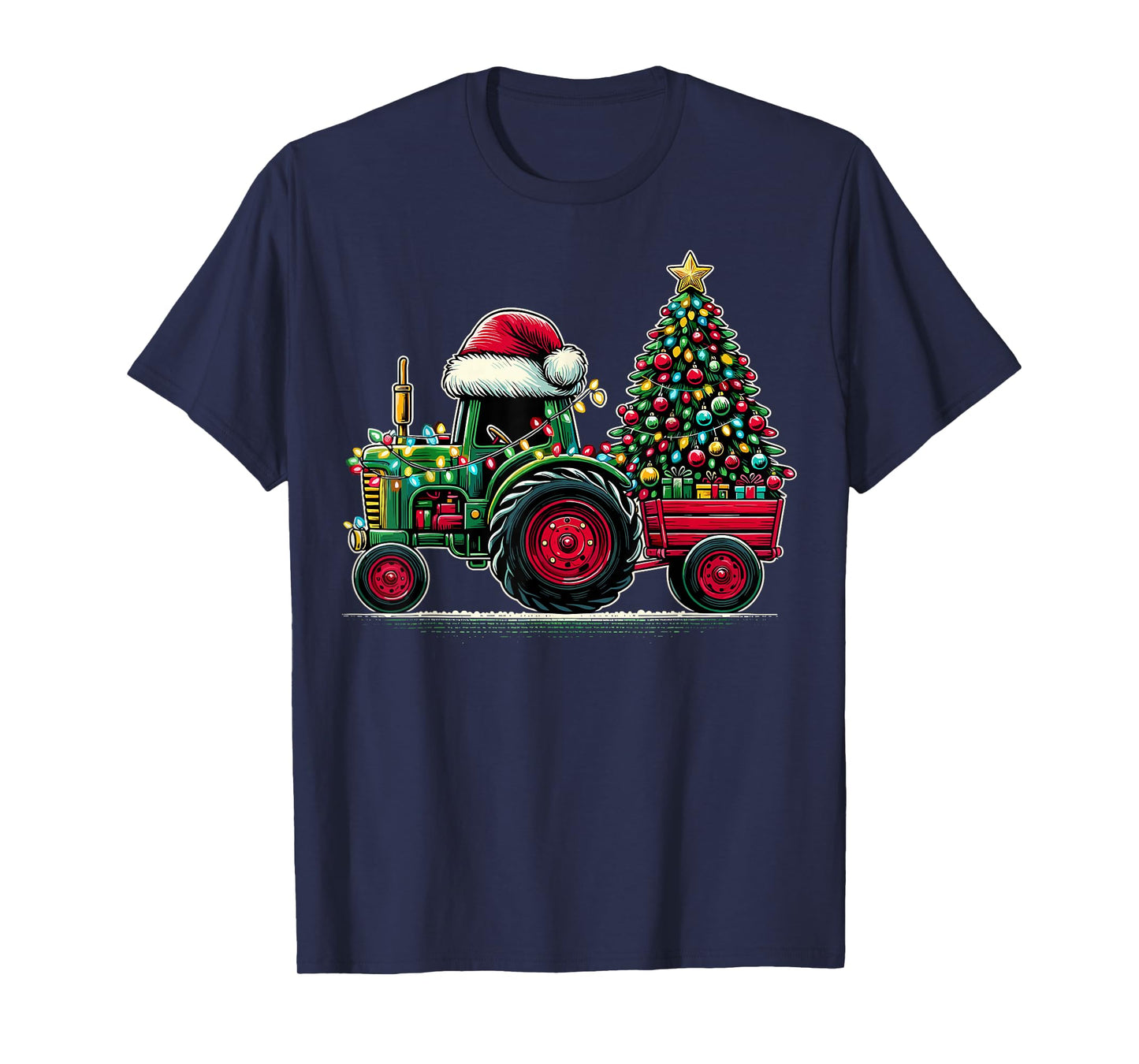 Christmas Tractor Santa Xmas Farm Truck T-Shirt