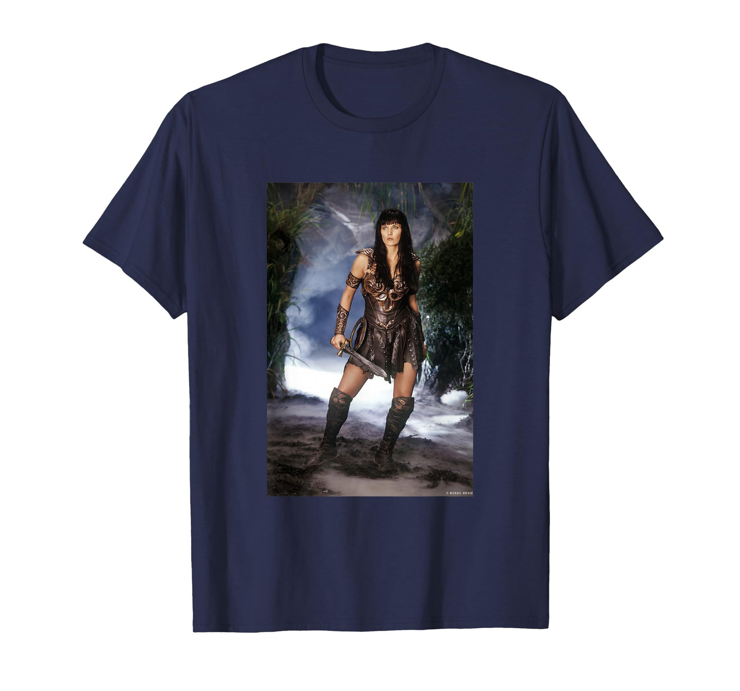 Xena Warrior Princess Lucy Lawless by Michael Grecco T-Shirt