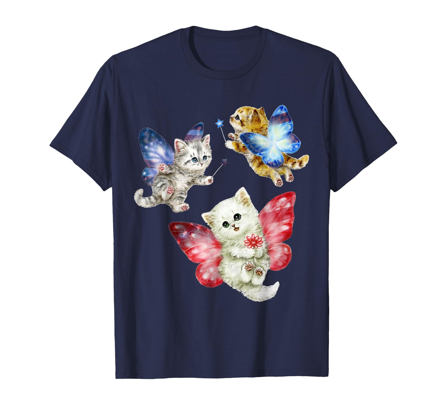 Cat Fly Like A Butterfly T-Shirt for Men Women Girls Kids