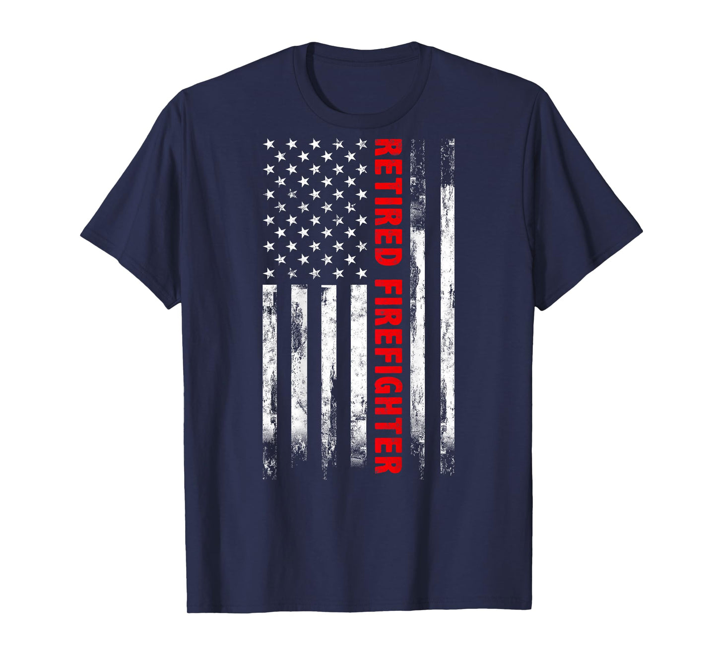 Retired Firefighter Thin Red line American flag Gift Fireman T-Shirt