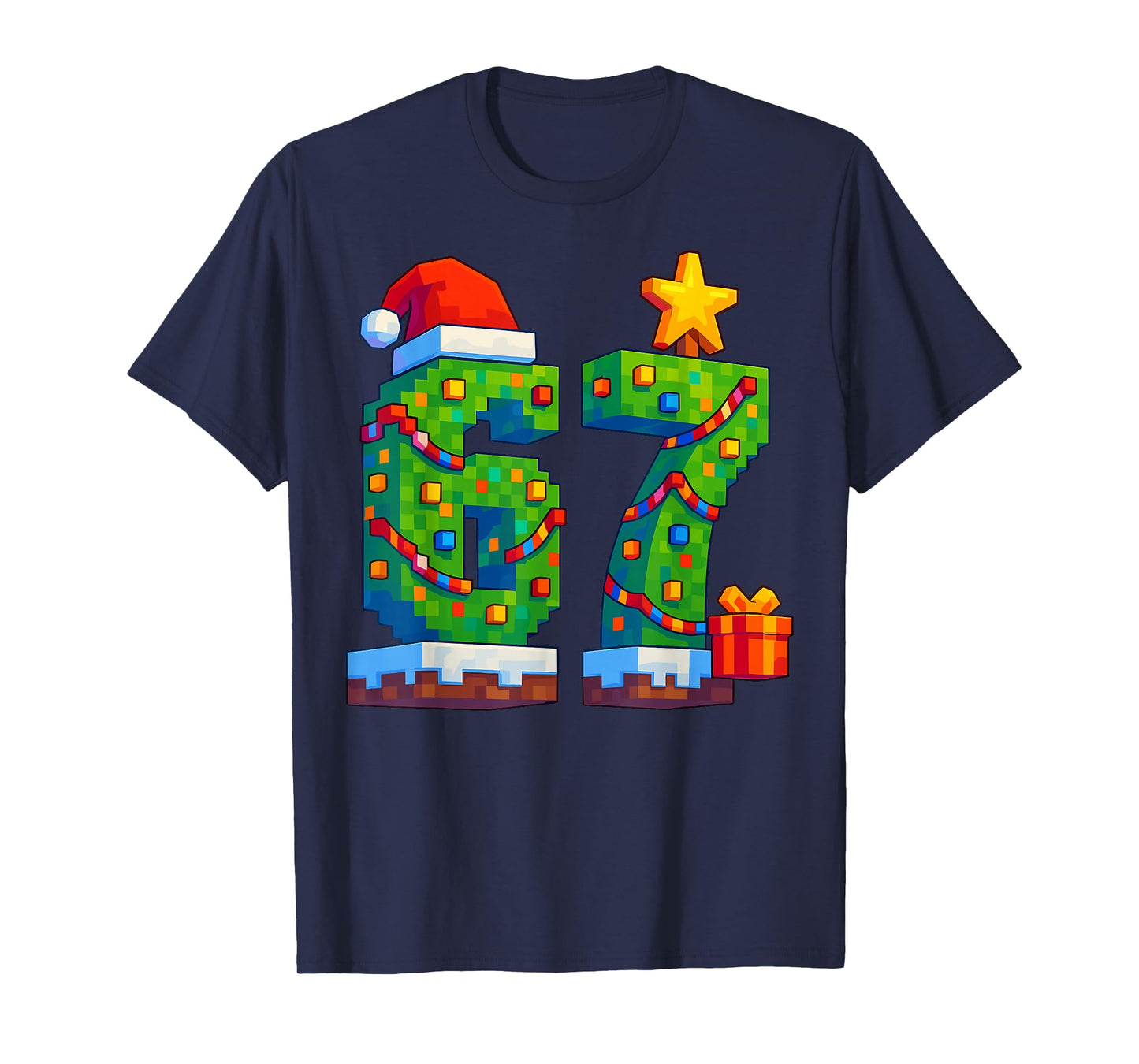 Six Seven 67 6 7 Kids 67 Teen Boys 6-7 Meme 6 7 Xmas Gaming T-Shirt