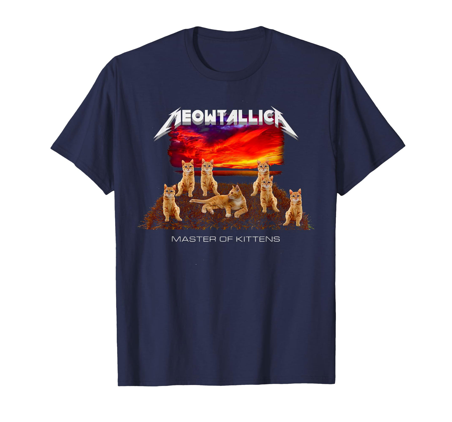 Meowtallica Master Of Kittens T Shirt Funny Gift T-Shirt