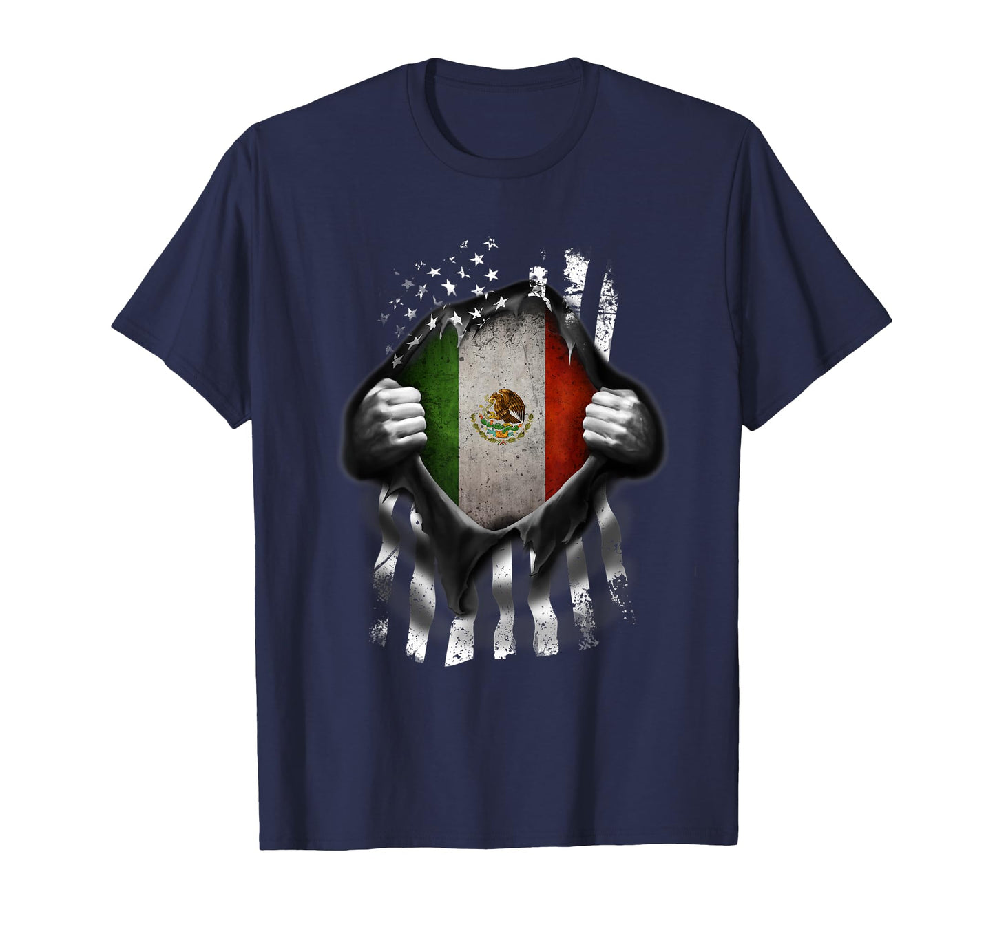 Mexico USA Flag Mexican American T-Shirt for Women Kids Men