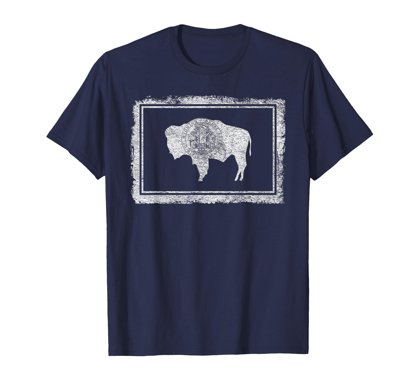 State of Wyoming Flag American Bison T-Shirt
