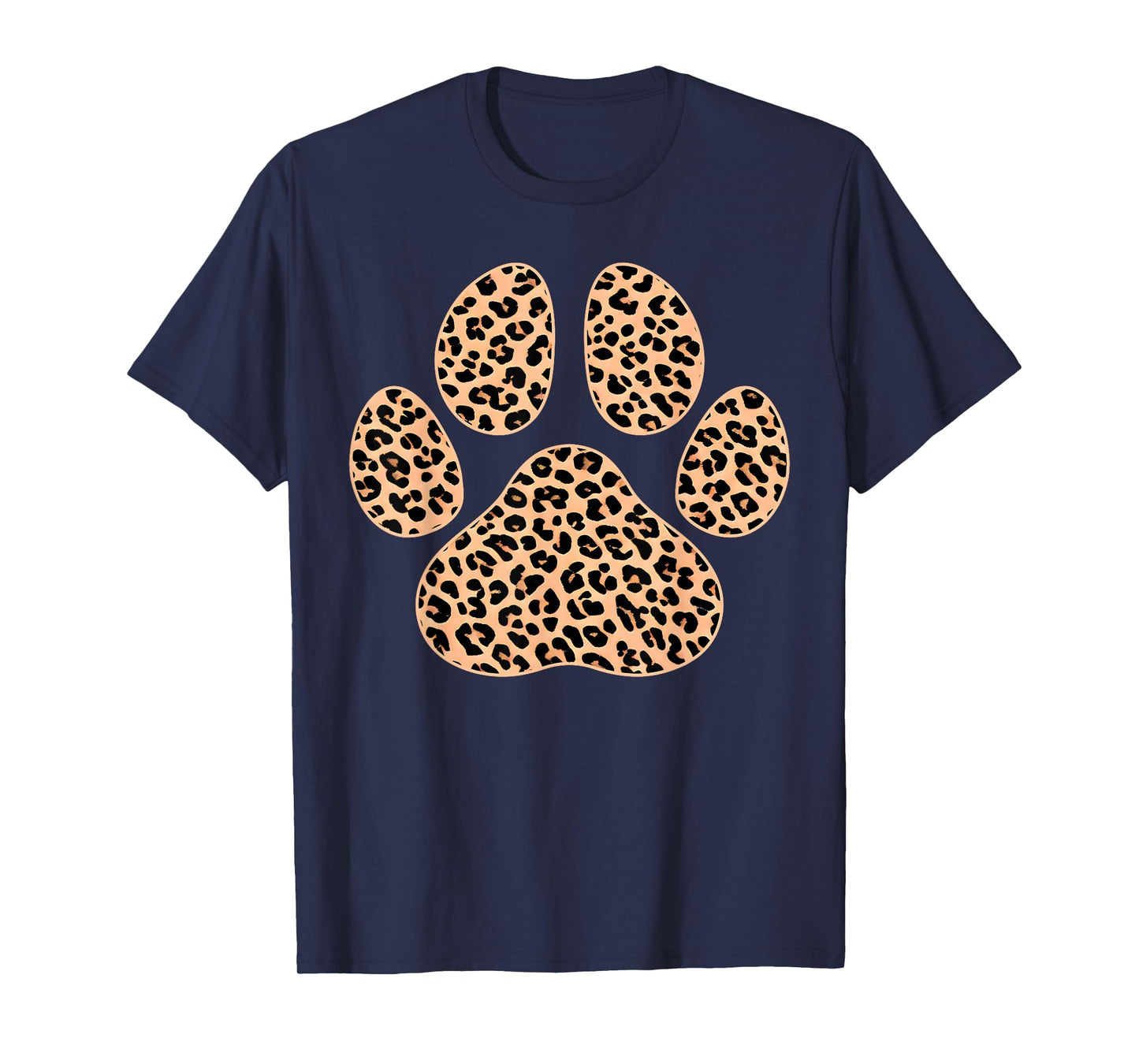 Cat Paw Print Cute Leopard Pattern Dog Lover Leopard Print T-Shirt