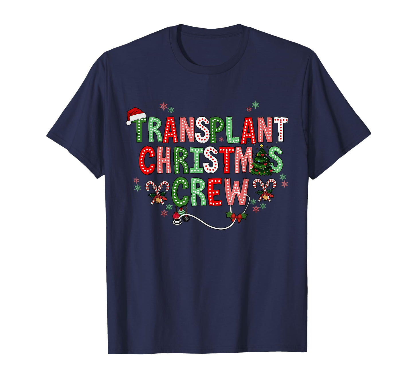 Christmas Transplant Nurse Bone Marrow Transplant Nurse BMT T-Shirt