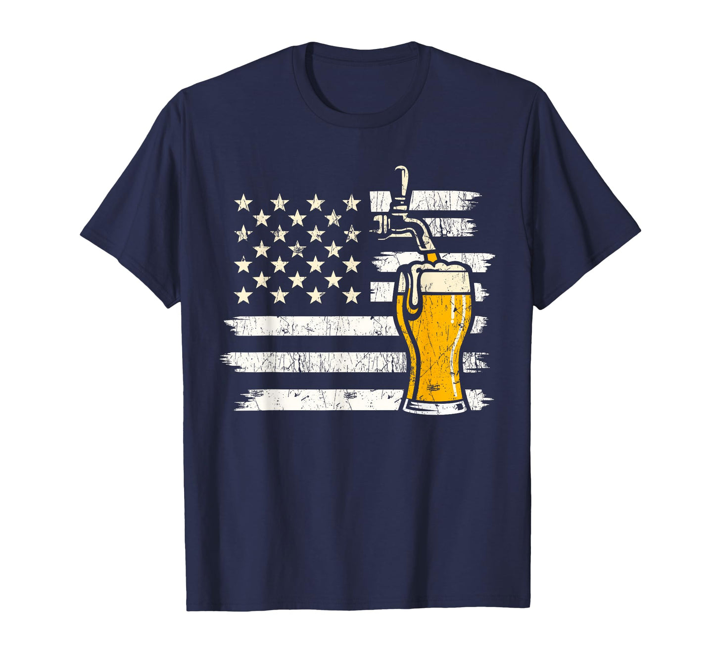 Beer American Flag USA T-Shirt