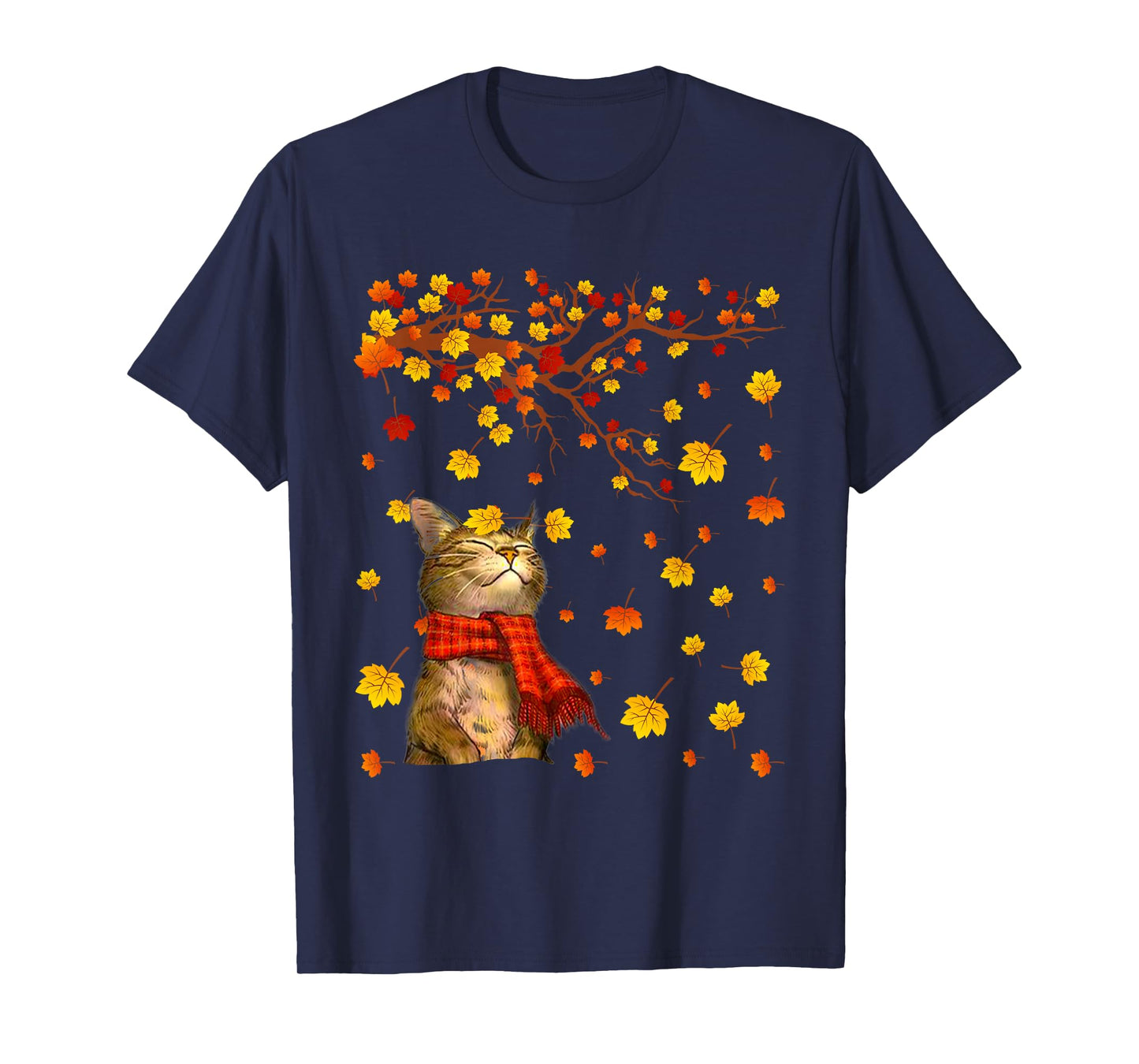 Cute Cat Kitty Kitten Paw Lover Autumn Fall Season present T-Shirt
