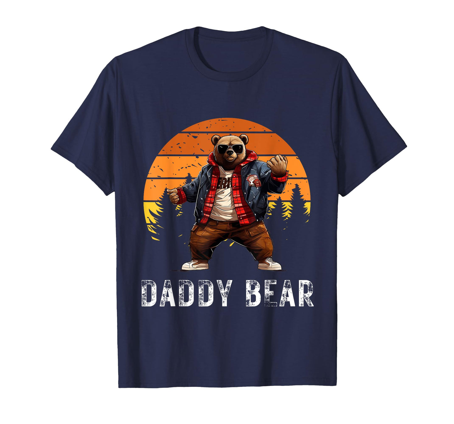 Daddy Bear Papa Bear Best Idea Fathers Day Retro Cozy Humor T-Shirt