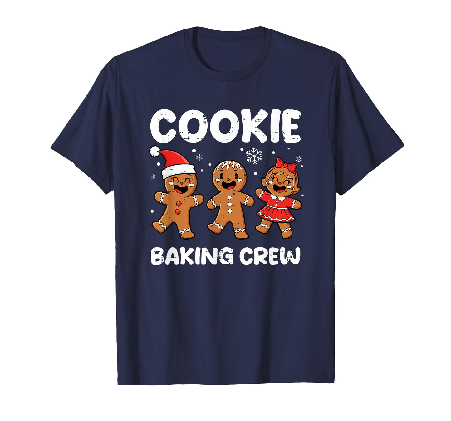 Cookie Baking Crew Gingerbread Family Christmas Kids Girls T-Shirt