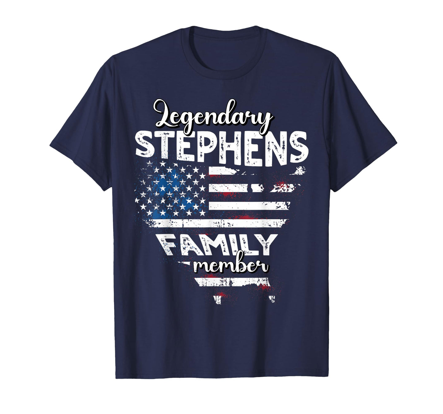 Surname Stephens US Flag Stephens Last Name Stephens T-Shirt