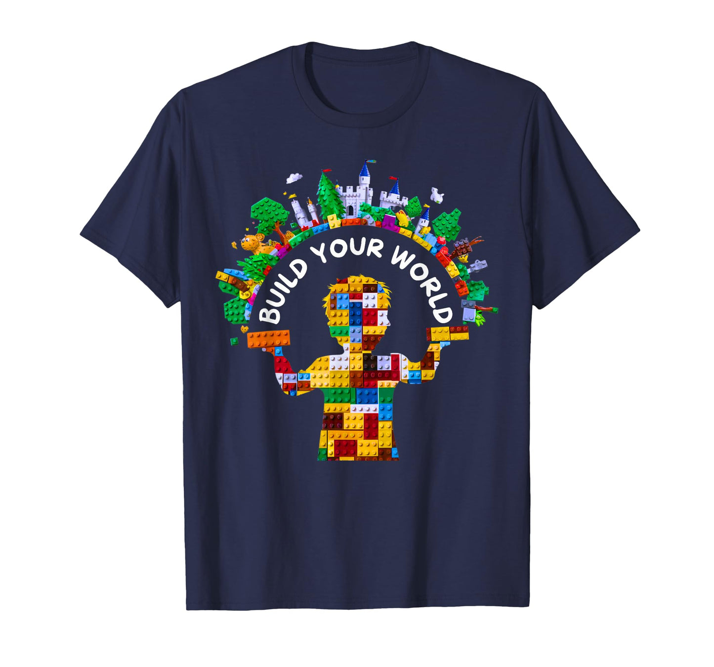 Master Builder Kids Building Blocks Brick Toys Birthday Boys T-Shirt