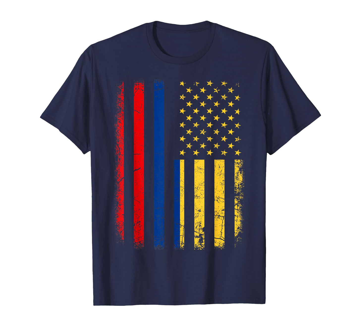 Colombian American Flag Colombian Roots Colombia America T-Shirt Small