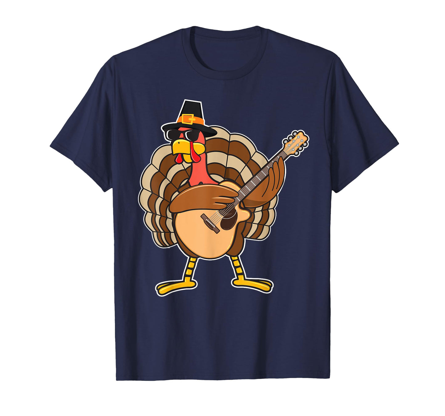 Turkey Playing Guitar Thanksgiving T-Shirt