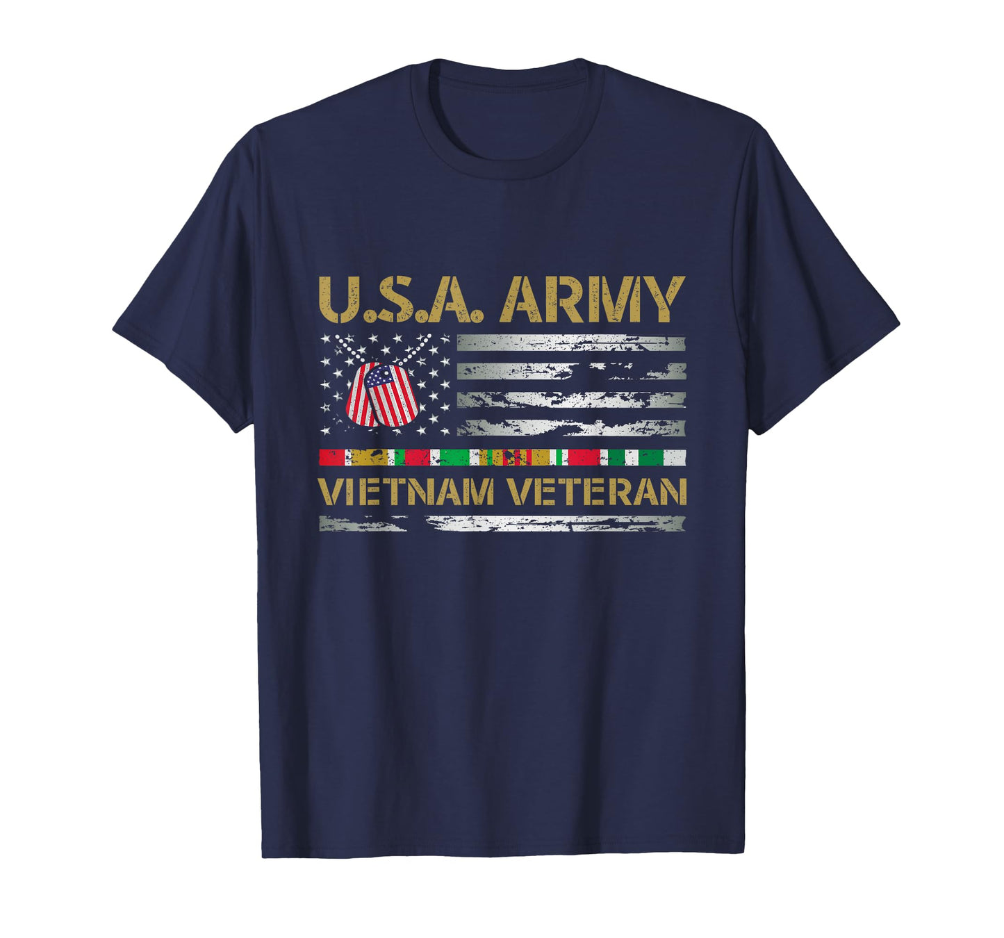 USA Army Vietnam Veteran USA Flag Veteran Vietnam Army T-Shirt