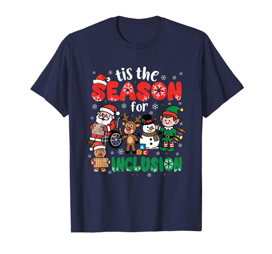 Christmas Sped Teacher Tis The Season for Inclusion Women T-Shirt