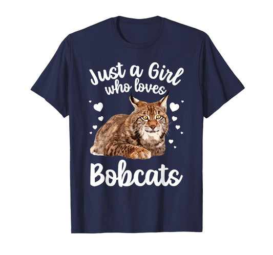 Cool Bobcat for Girls Kids Women Cat Animal Lover Bobcats T-Shirt