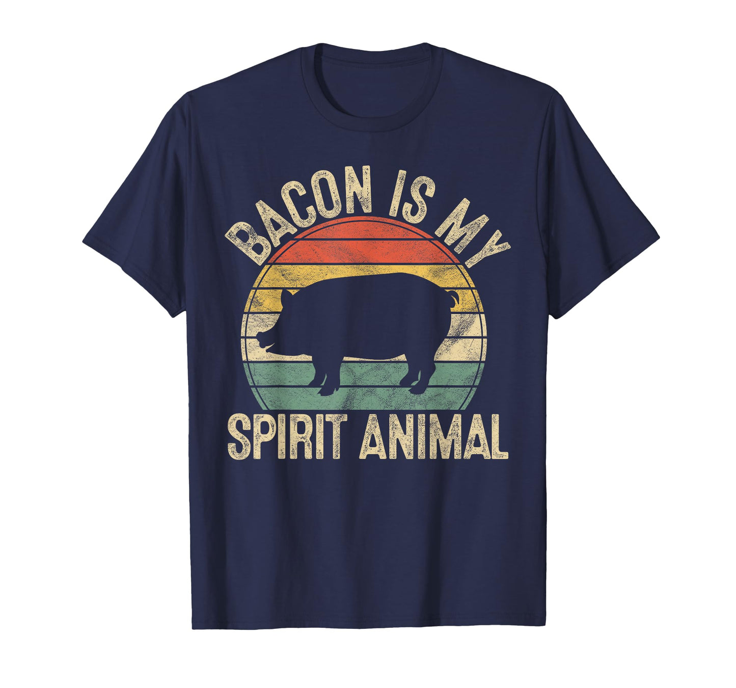 Bacon Is My Spirit Animal Gift Retro BBQ Costume Pork Grill T-Shirt