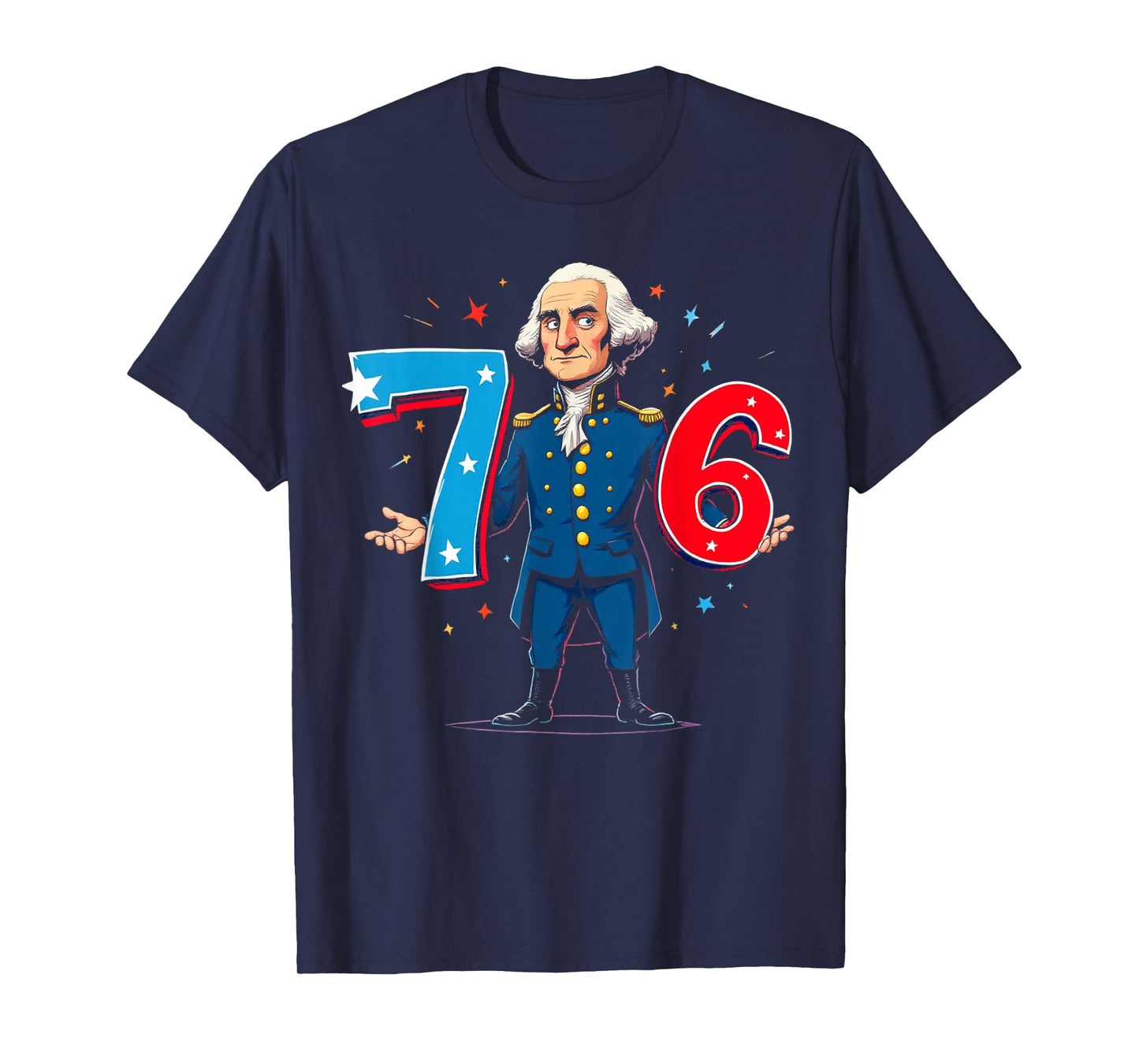 6-7 7-6 George Washington Seven Six Teacher American 67 Kids T-Shirt