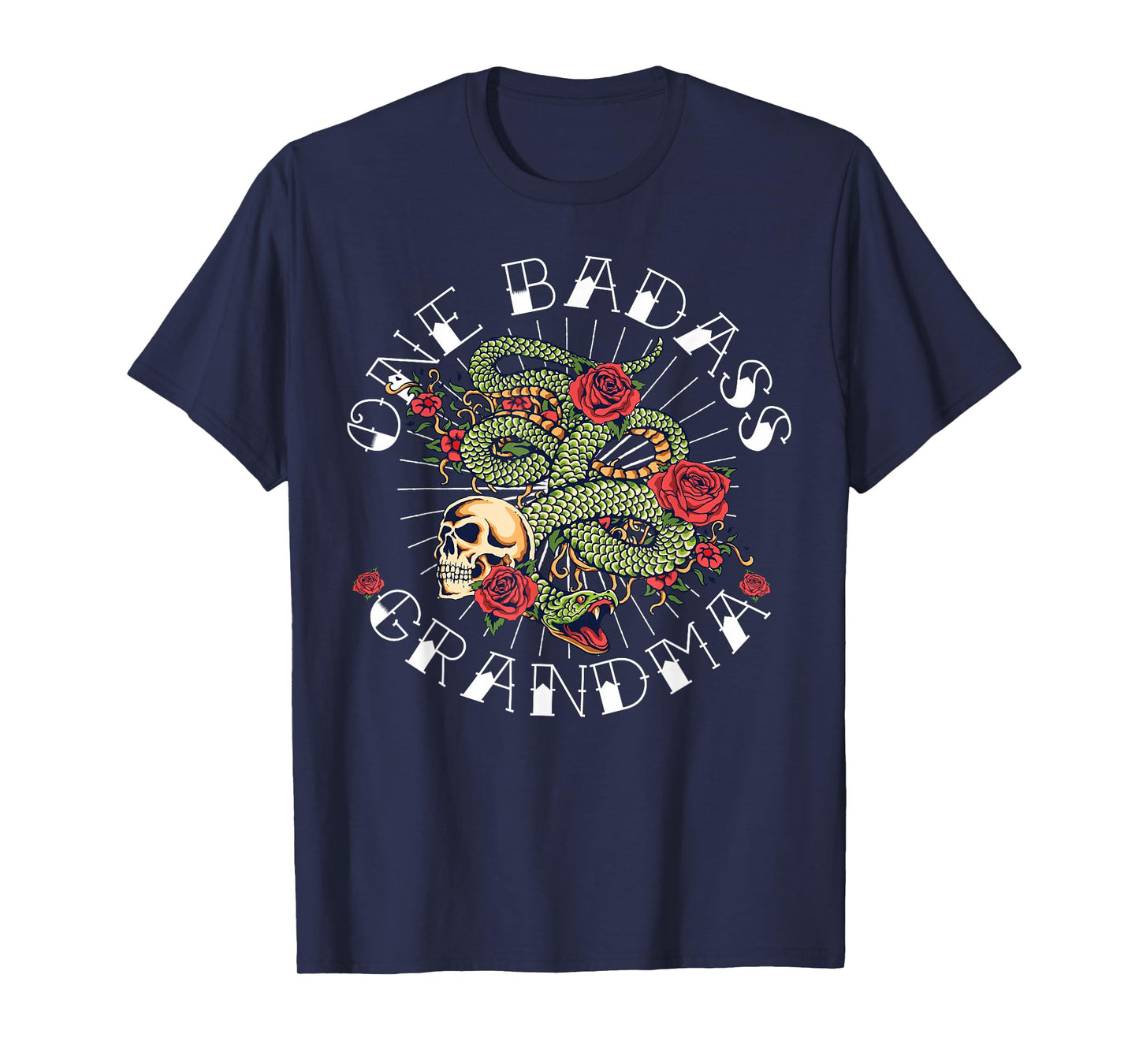 One Badass Grandmother Tattoo Art Funny Gift for Grandma T-Shirt