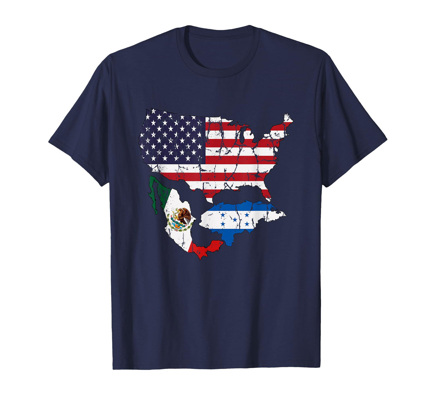 Honduras American Mexican Flag T-Shirt