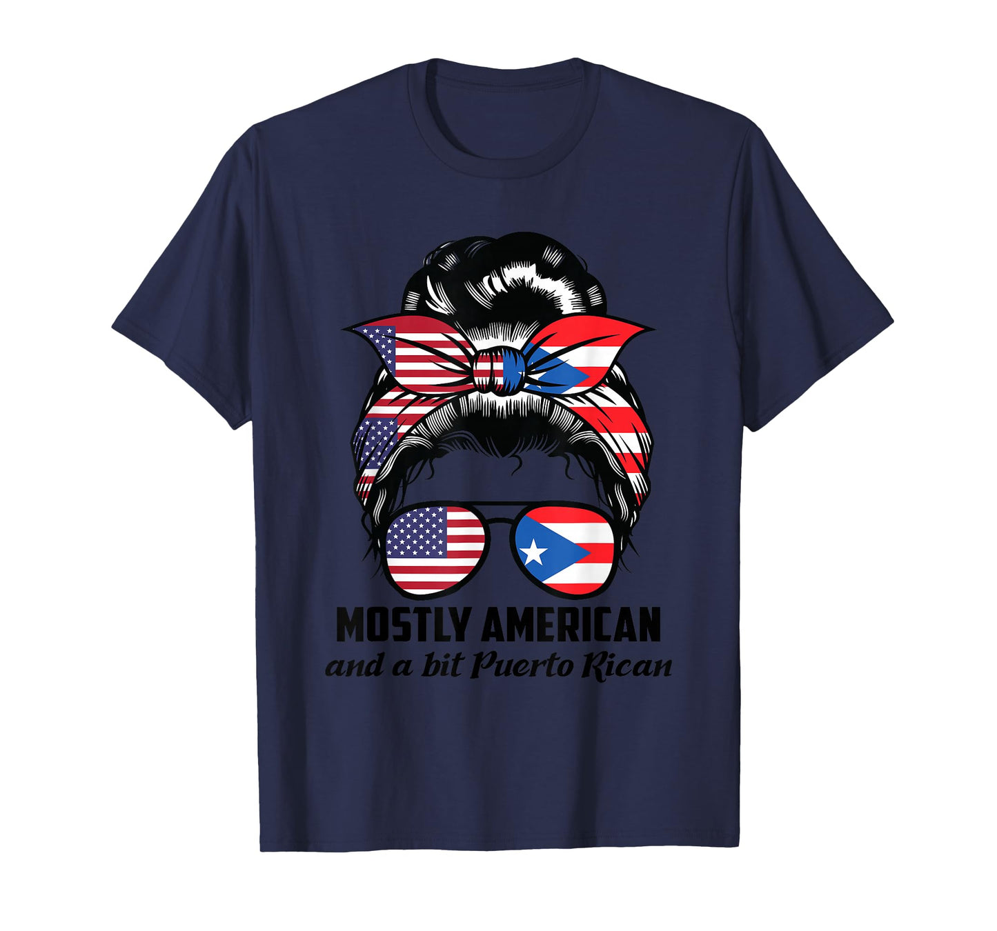 American and bit Puerto Rican Puerto Rican roots T-Shirt