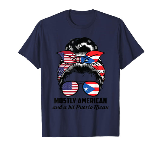 American and bit Puerto Rican Puerto Rican roots T-Shirt