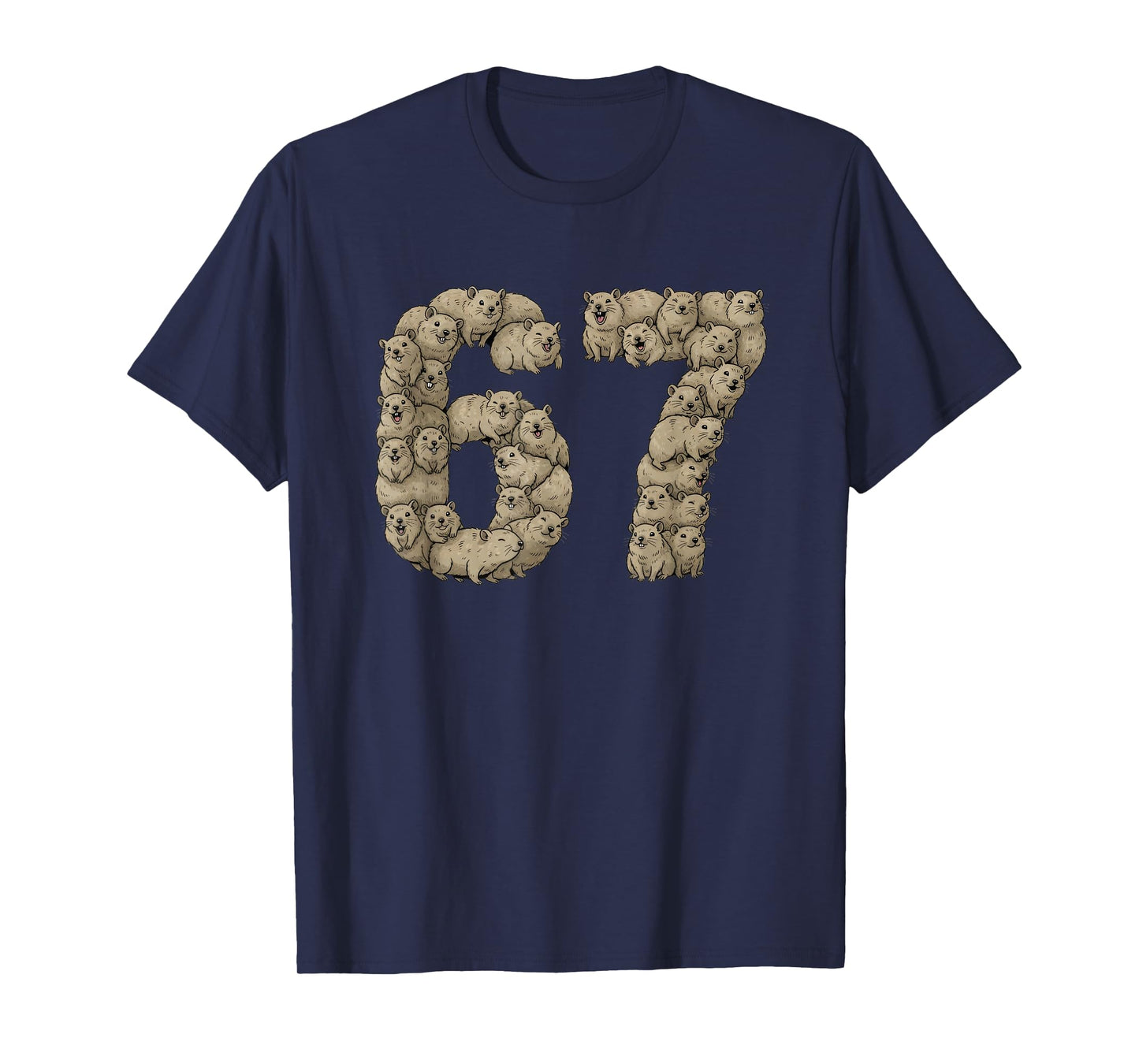 Funny Rock Hyrax Awawa 6 7 Meme Six Seven Love T-Shirt