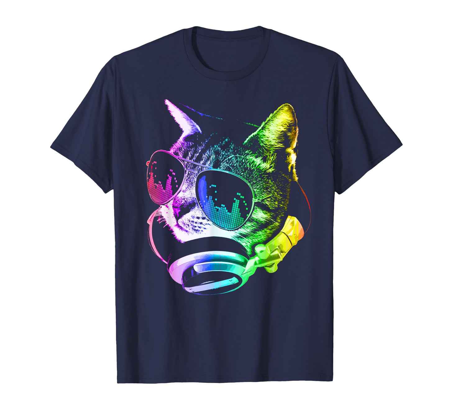 Rainbow Music Cat T-Shirt