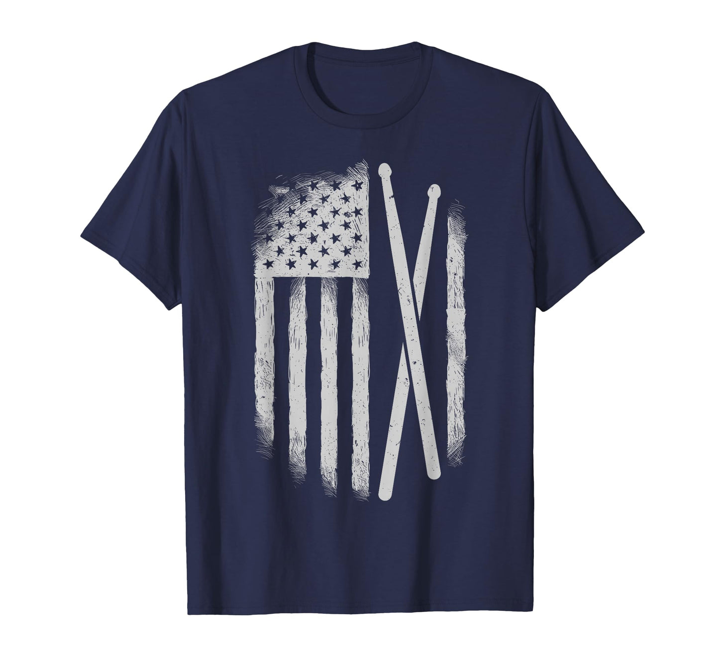American Flag Drumsticks USA Drummers Vintage Drum Sticks T-Shirt