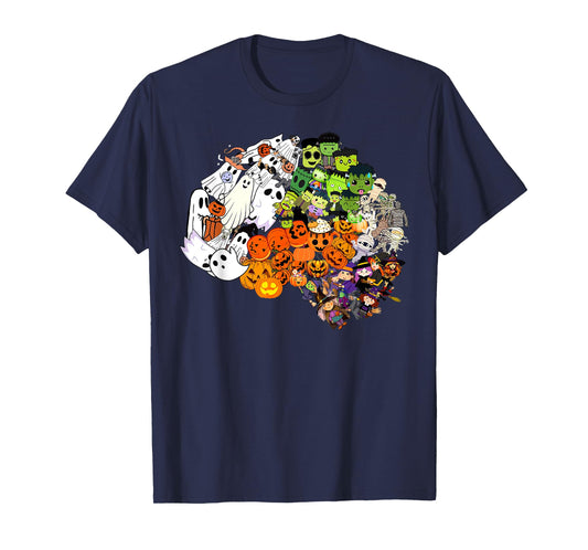 Anatomy Brain Science Neurology Halloween Neuro Nurse Ghost T-Shirt