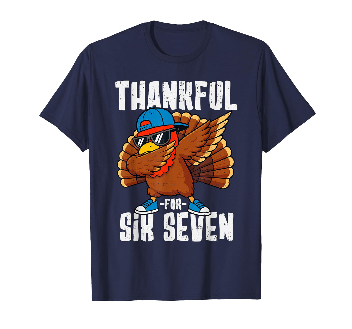 Thankful for Six Seven 67 Dab Turkey Gen Z Alpha Meme Slang T-Shirt