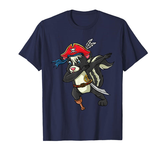Dabbing Pirate Skunk Halloween T-Shirt