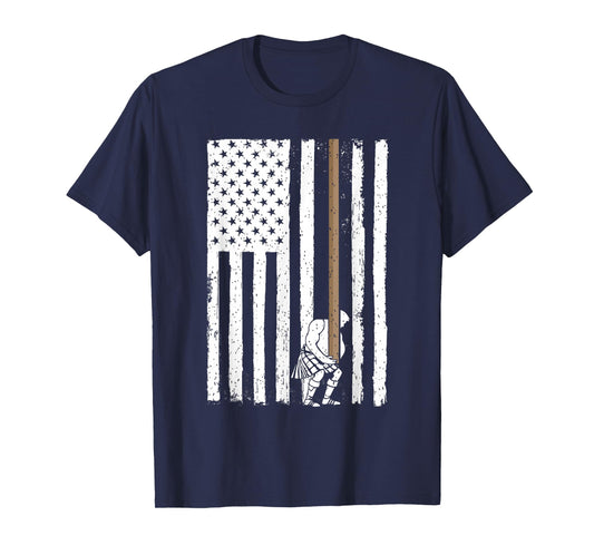 Caber toss american flag funny highland games T-Shirt