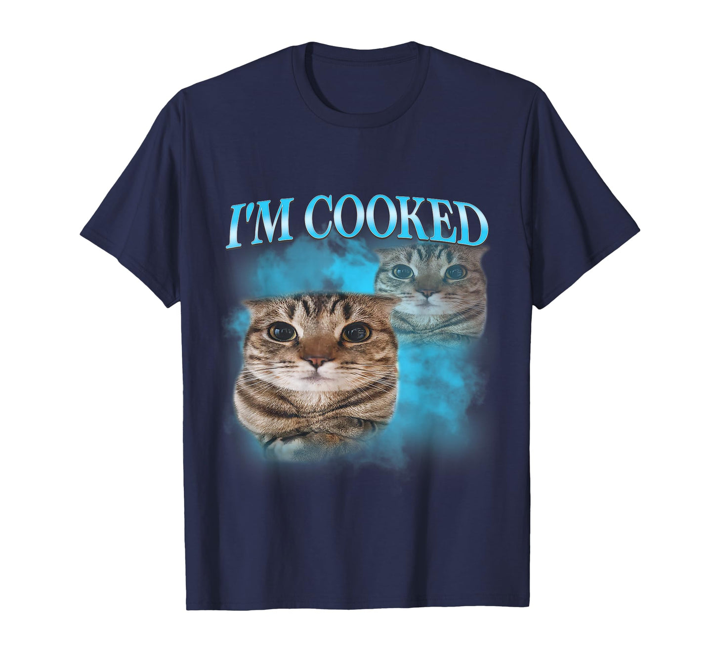 I'm Cooked Funny Gen Z Gen Alpha Silly Cat Meme Vintage T-Shirt