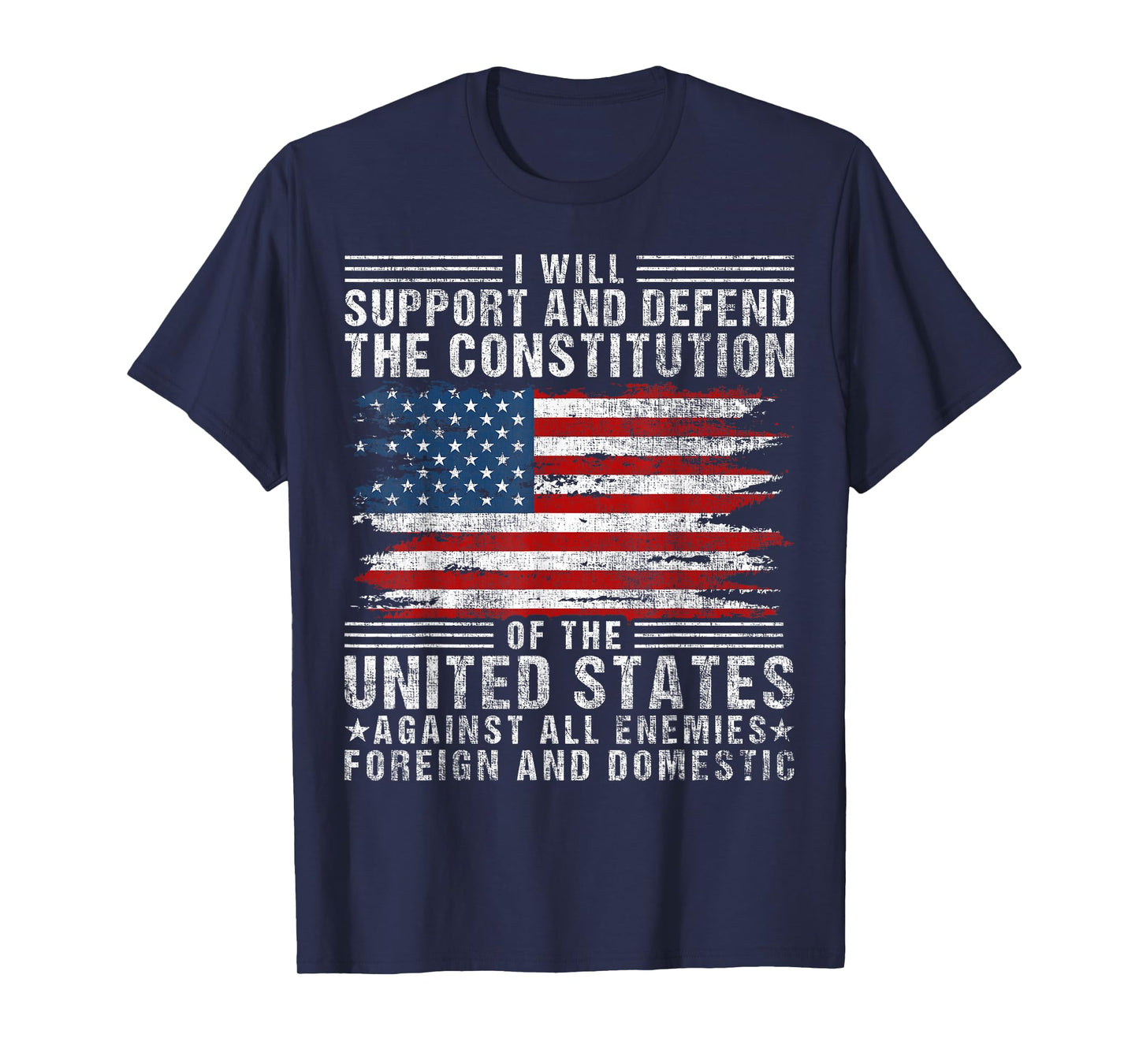 Support & Defend The Constitution - US Flag 4th of July T-Shirt