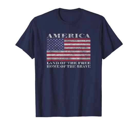 America Land Of The Free Home Of The Brave T-Shirt T-Shirt