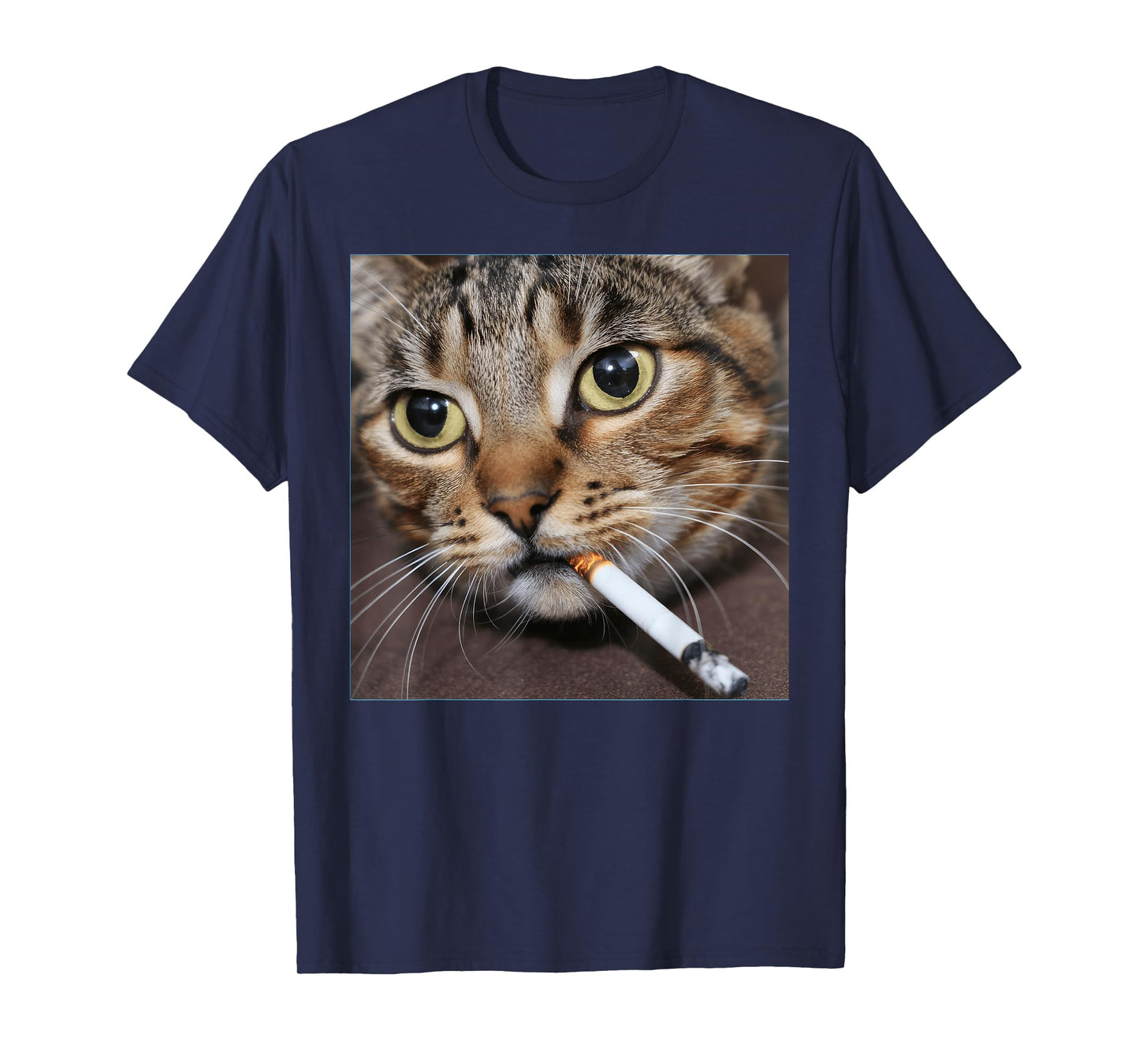 Smoking Cat Meme Men Women T-Shirt