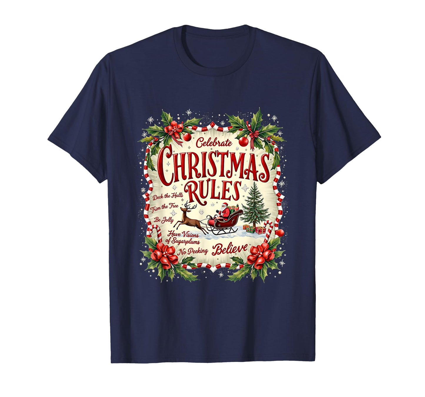 Bake Merry Christmas Drink Hot Cocoa Believe Watch Movies T-Shirt
