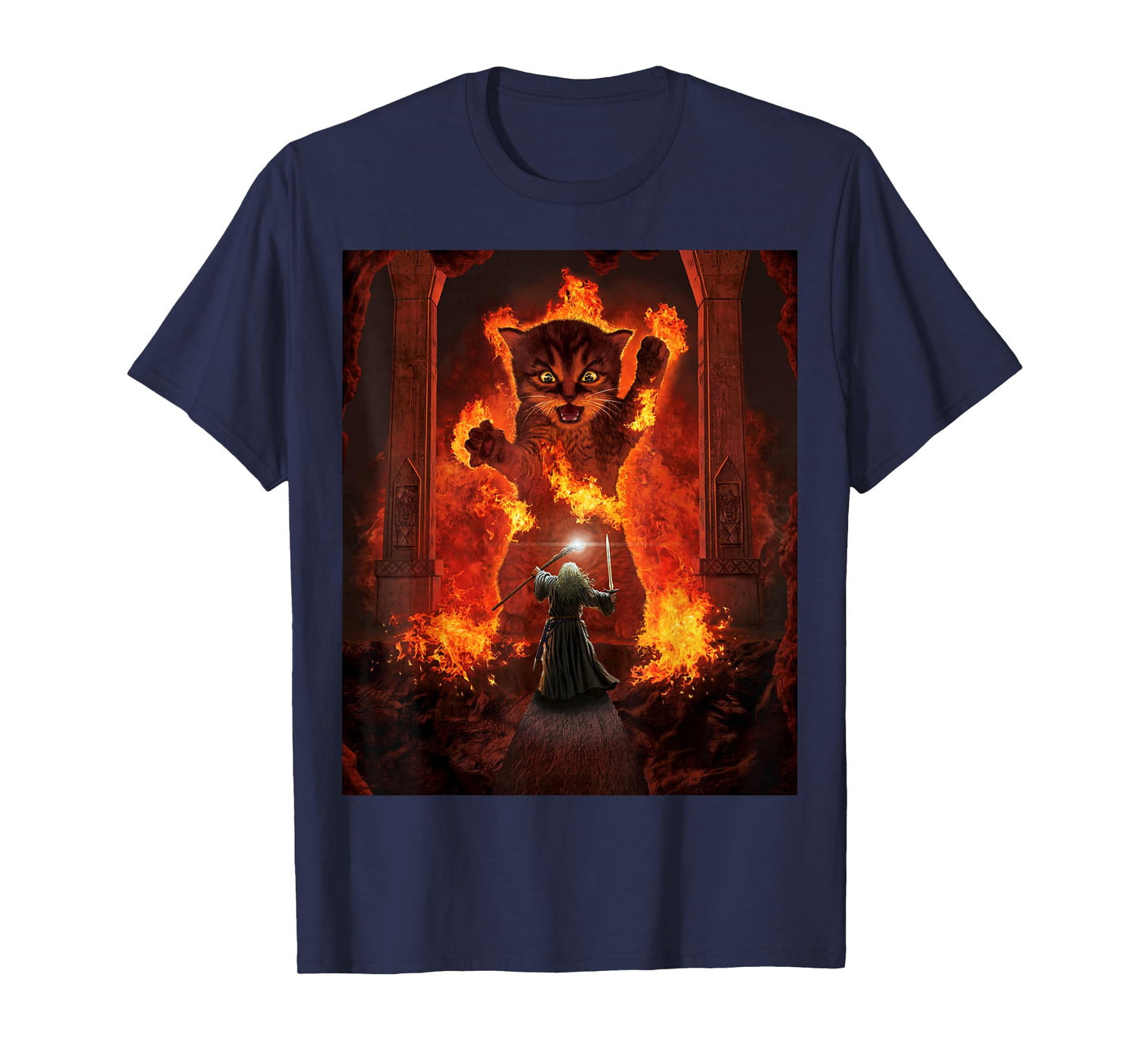 Balrog Cat Funny Kitten Kitty Cat Lover Men Women T-Shirt
