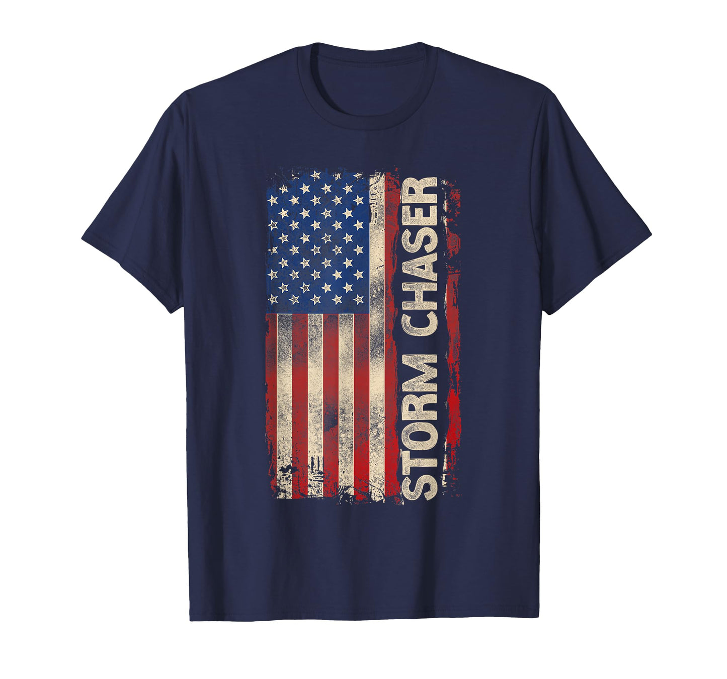 Storm Chaser Hurricane Meteorology Tornado Usa American Flag T-Shirt