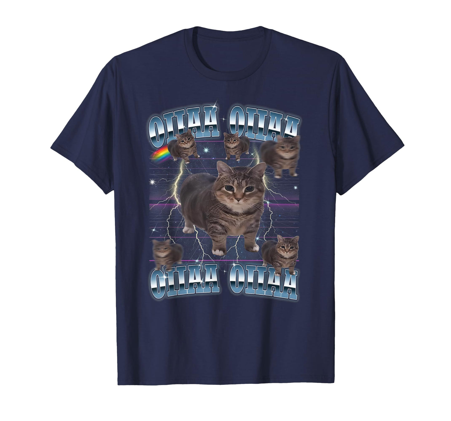 OIIA OIIA CAT Spinning Cat Meme Funny Trendy Cat T-Shirt for Men Women Kids