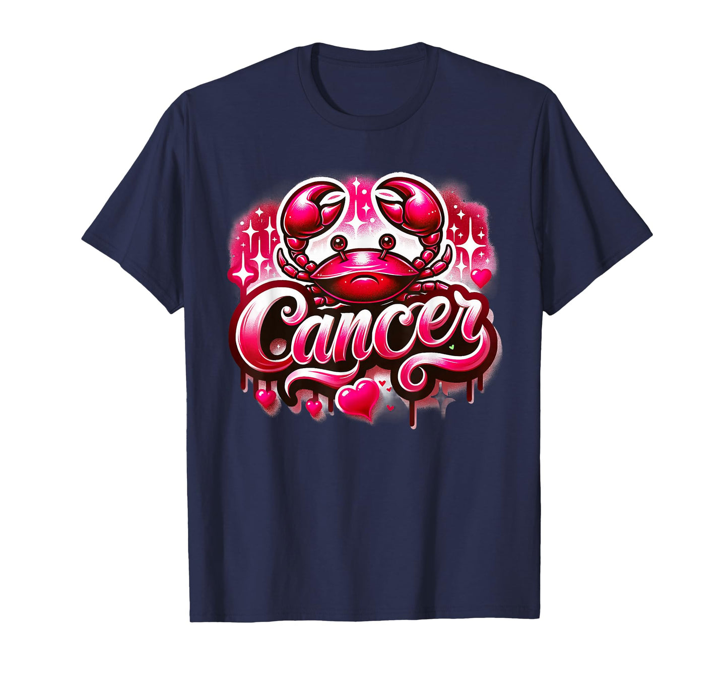 Red Cancer Zodiac Star Sign T-Shirt